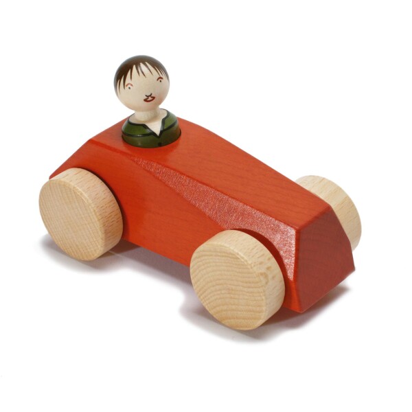 Car of wood with driver Robi