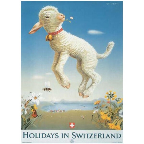 Vintage Poster Holidays in Switzerland