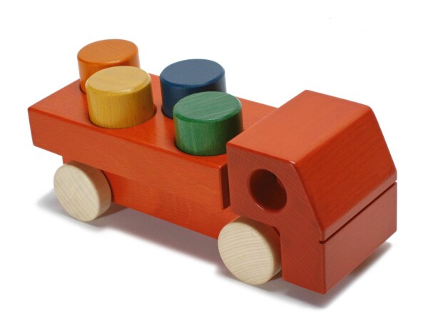 Truck with 4 blocks of wood