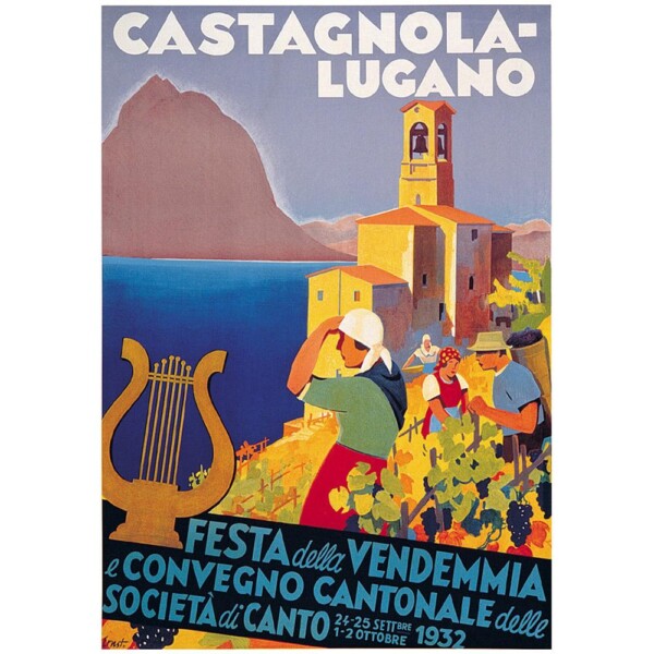 Vintage Poster Castagnola Lugano