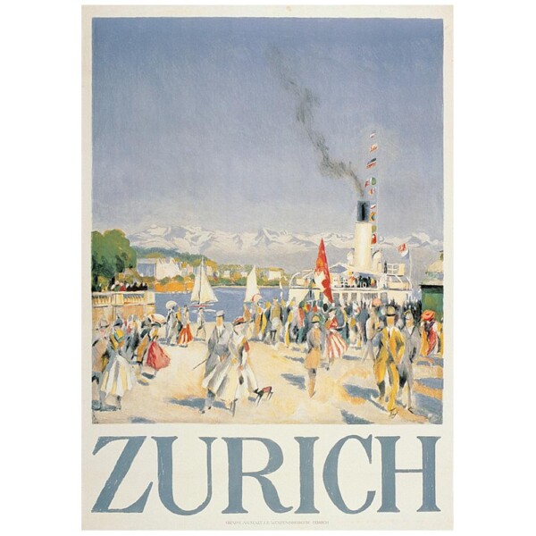 Vintage Poster Zürich - Bürckliplatz
