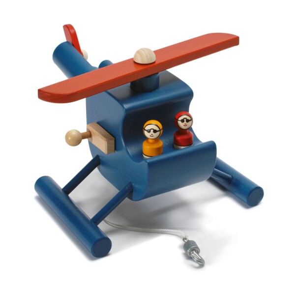 Helicopter of wood with rope hoist - Image 2